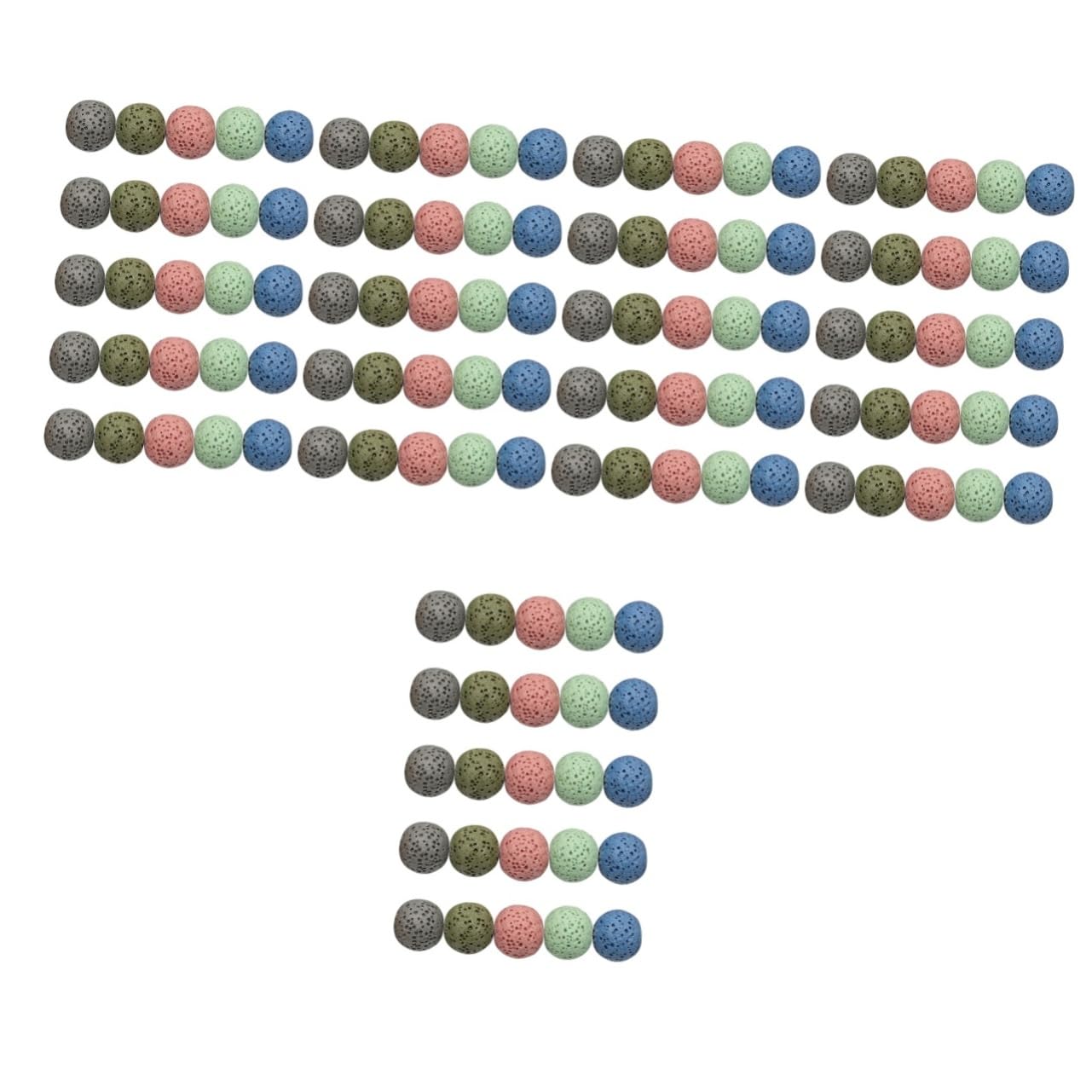 NUOBESTY 250piezas Cuentas Sueltas De Volcán Coloridas Para Manualidades Diy Material Amigable La Piel Para Joyas Decoraciones y Proyectos Creativos