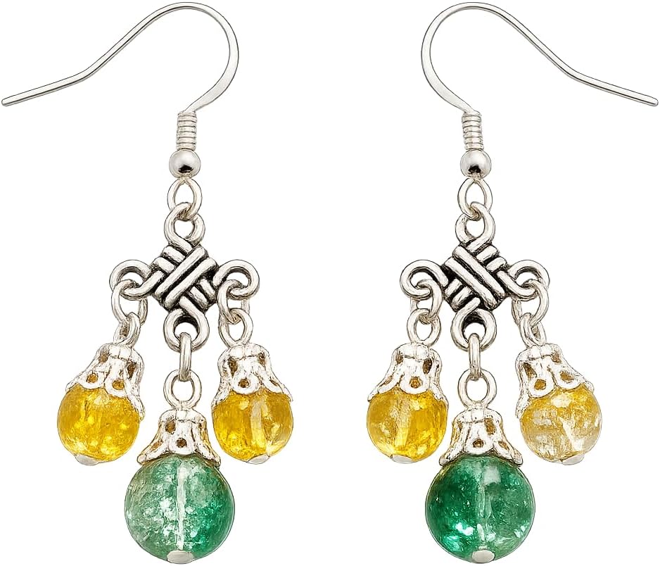 30pcs Handcrafted Crackle Glass Beads Drops image 3