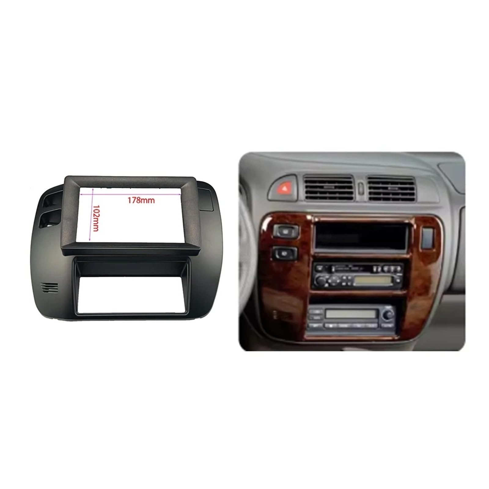 Mascherina Autoradio Cornice Stereo 2 DIN Autoradio Kit Telaio Video Audio Player Dash Pannello Lunetta Frontale per Nissan per Patrol 1997-2001 2002 2003 2004 2005