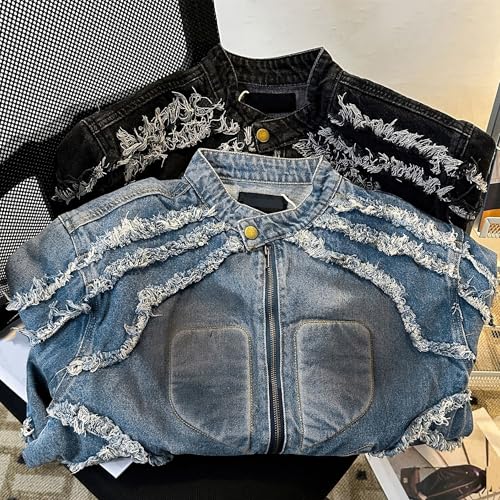 Chaqueta de mezclilla vintage para hombre DGHM-JLMY miniatura 7