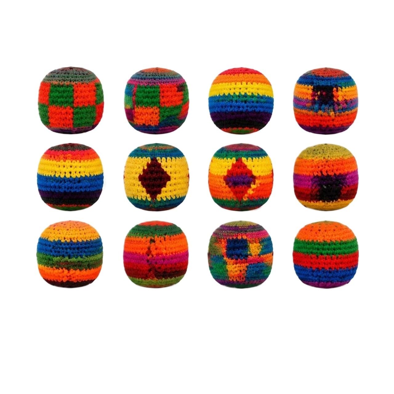 Handgemachte Footbags Weiche handgemachte Fußsack-Säcke, Jonglierbälle for Kinder, langlebiges Sportspielzeug for Spielplatzaktivitäten(Random 6pc)