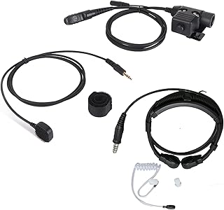 Fone de Ouvido Com Microfone de Garganta de 7,1 Mm Telescópico Ajustável para Microfone de Garganta Walkie-talkie Com Microfone de 2 Vias para Microfone de Garganta para Xir P6600