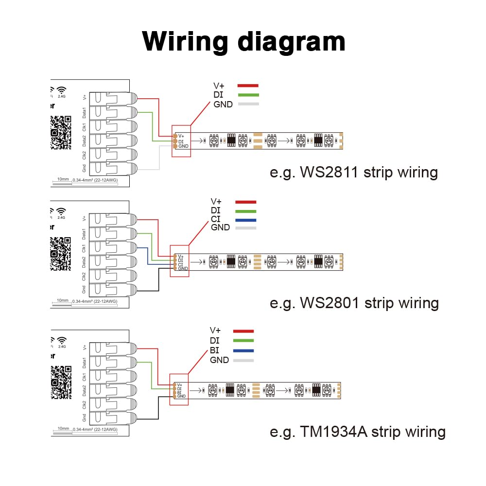 GLEDOPTO Tuya SPI kontroler pikseli RGBCCT RGBW RGB ZigBee kontroler LED, dynamiczne światło, synchronizacja muzyki, praca z Smart Life Google Assistant Alexa Yandex (206P-ZigBee SPI)