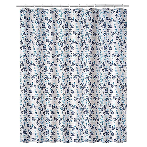 Rideau de douche en polyester bleu 180x200 cm anti-éclaboussures eau - 2
