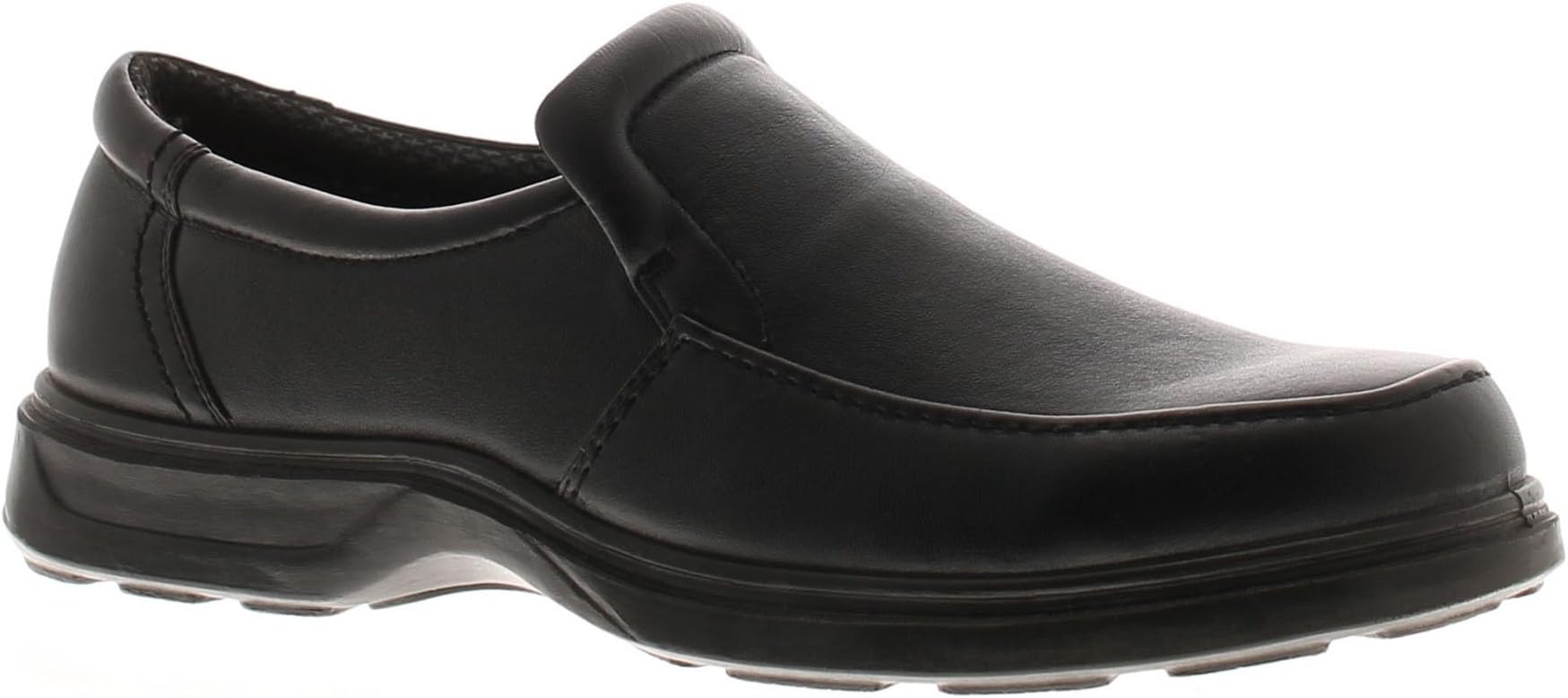 Robin Mens Smart Shoes - Slip-On Smart Wide Fit Black School Shoe & Work Shoe. Comfortable Casual Lightweight Wide Fit Shoes for Men UK