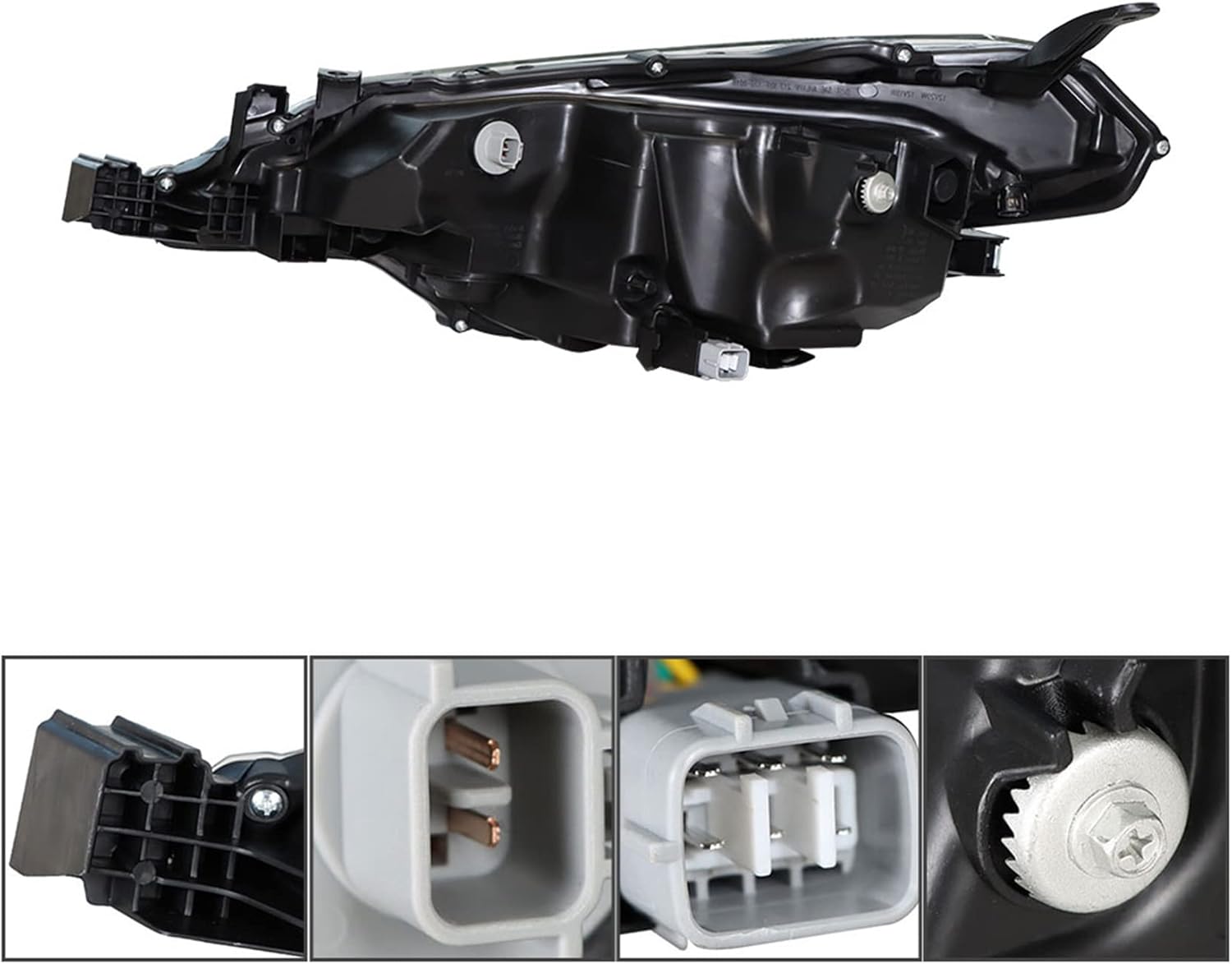 TO2503250 Right Projector Passenger Side Halogen Headlight Headlamp Assembly Replacement for Corolla SE 2017 2018 2019 Sedan