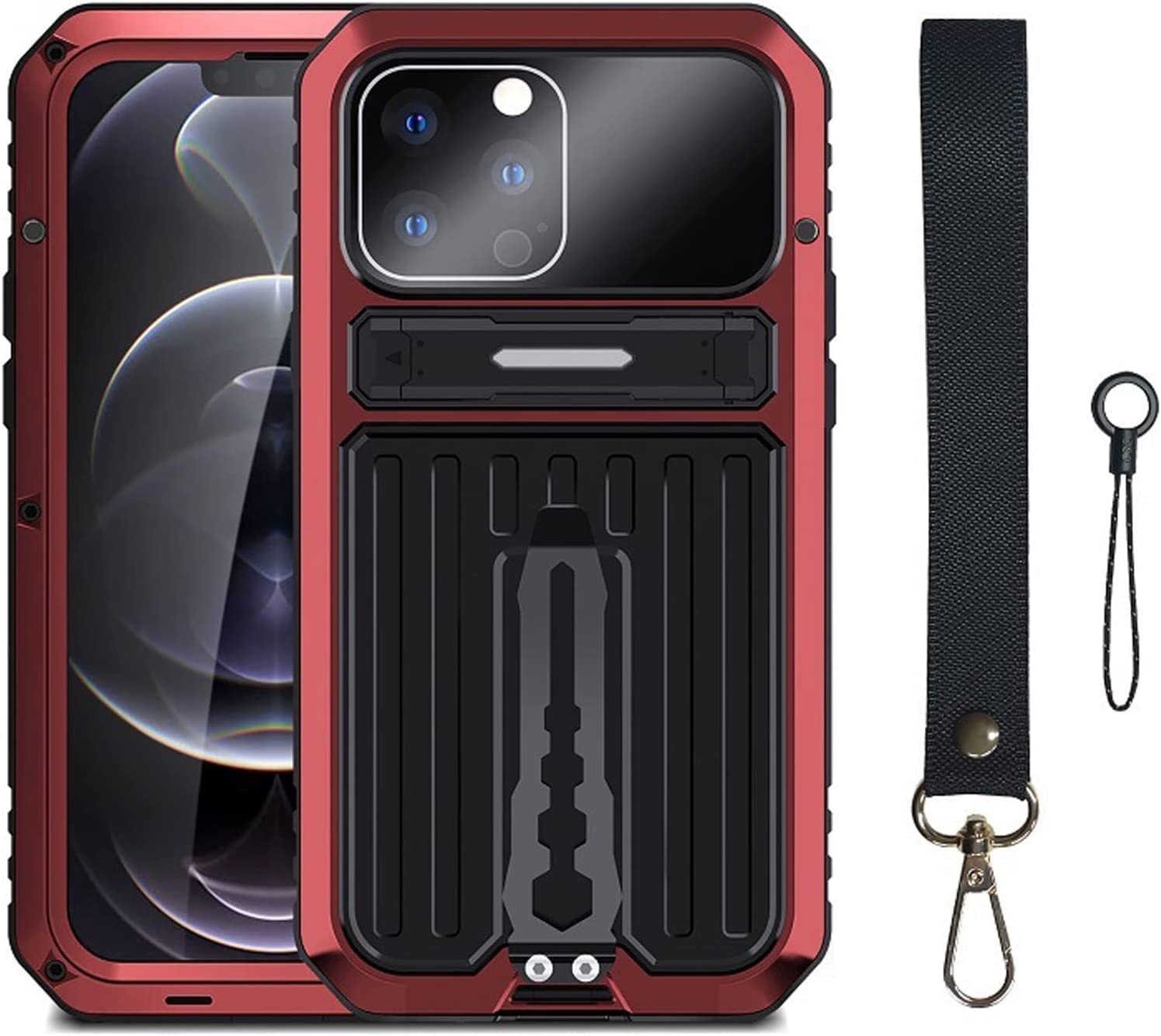 Coque iPhone 13 rouge avec support idéal pour les vidéos et le streaming - 8