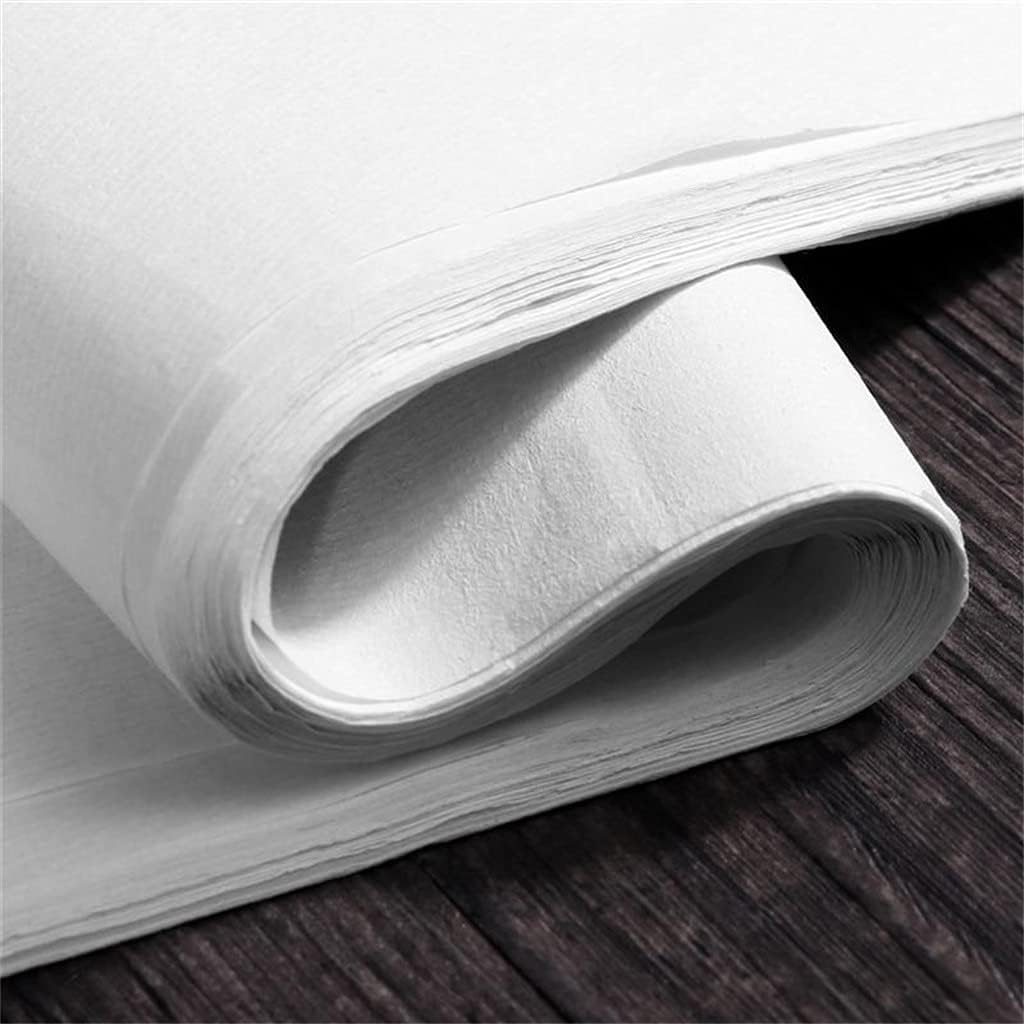 AFPSDLFJDLS 50 Sheets Rice Paper Chinese Calligraphy Brush Ink Writing Papers Xuan Paper for Chinese Calligraphy Brush Writing Set