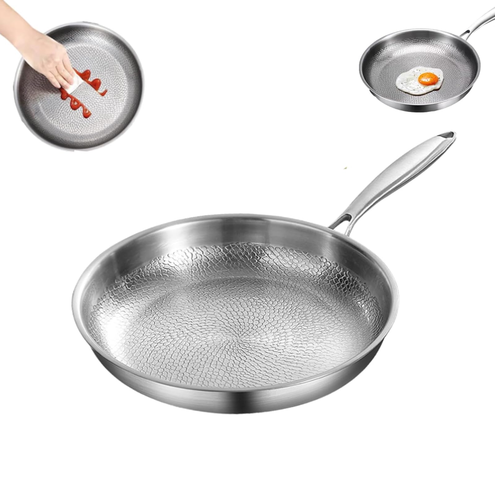 Photo 1 of ***USED AND DIRTY***
Wynfelo Titanium Hammered Pan Pro, 2025 New Multifunctional Ultra-Durable Scratch-Resistant Non Stick, Even Heating For Cooking