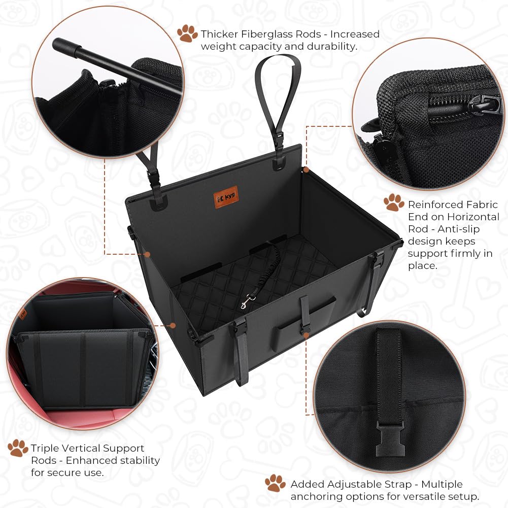 KYG Siège Auto pour Chien,Imperméable Antidérapant Panier Chien Voiture, Résistant Transport Pet Voiture, Siège Renforcé pour Chiens de Taille Moyenne et Grande