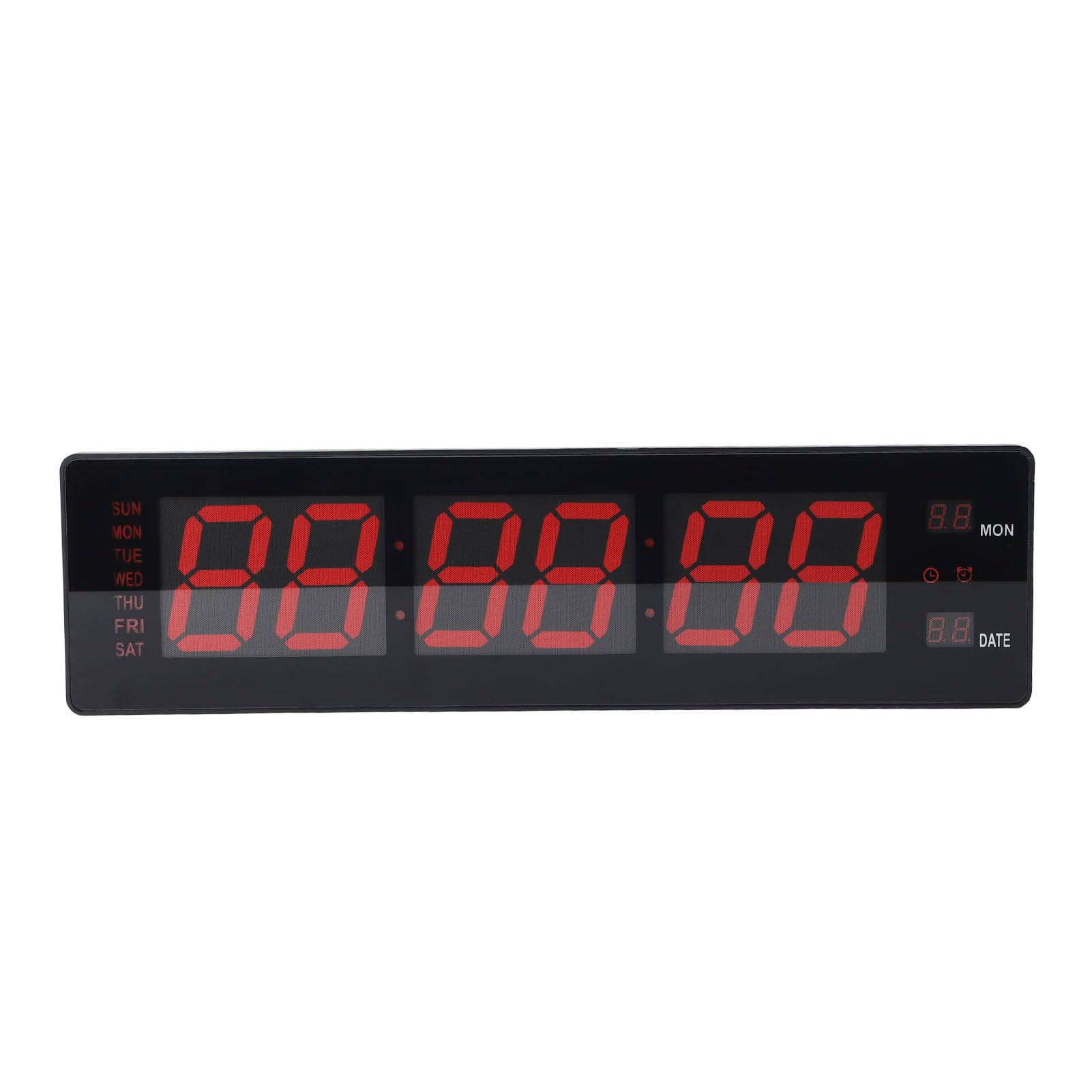 Topiky Reloj de Pared Digital Grande, Despertador con Temperatura de Día y Fecha, Reloj Digital con 8 Alarmas y Memoria de Fallos, para Salón, Dormitorio, Decoración, Regalo para (EU)