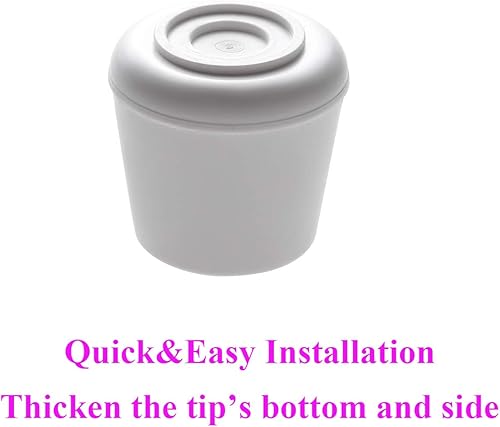 Miniatura 5 de Furnigear Tapas para patas de silla, puntas de goma antideslizantes de 1-12 pulgadas de diámetro interior, protectores de suelo para patas de silla,