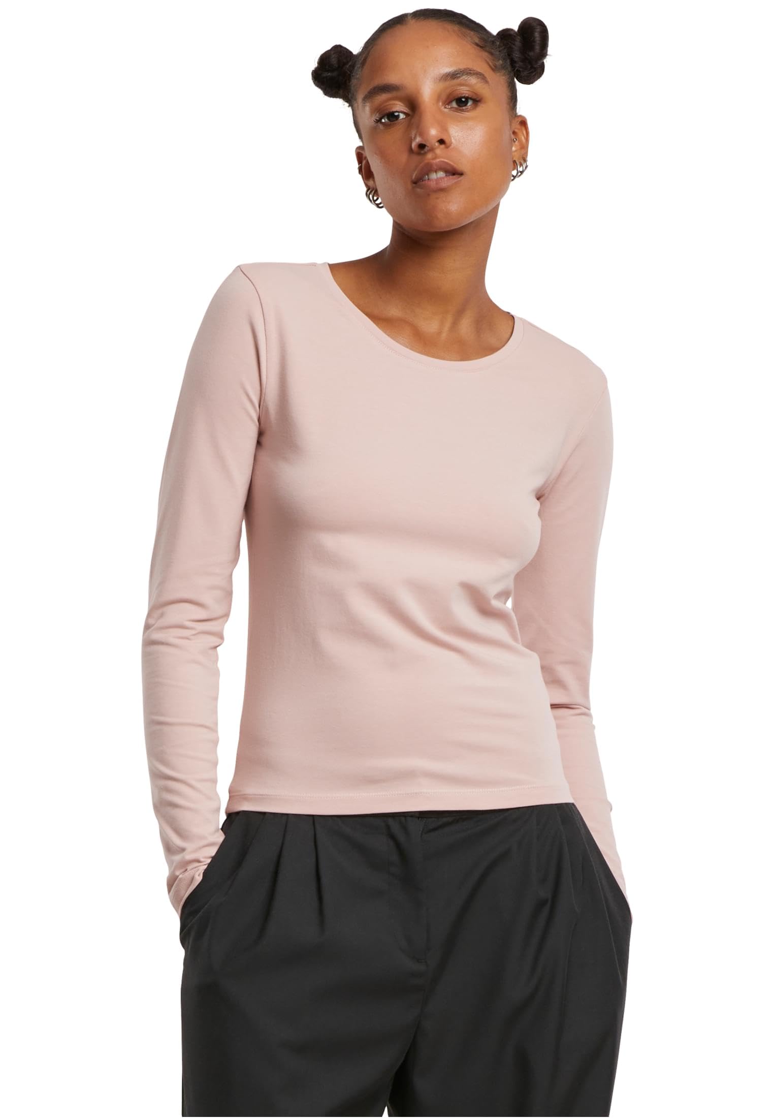 Urban Classics Langarmshirt Damen Basic Super Slim Longsleeve