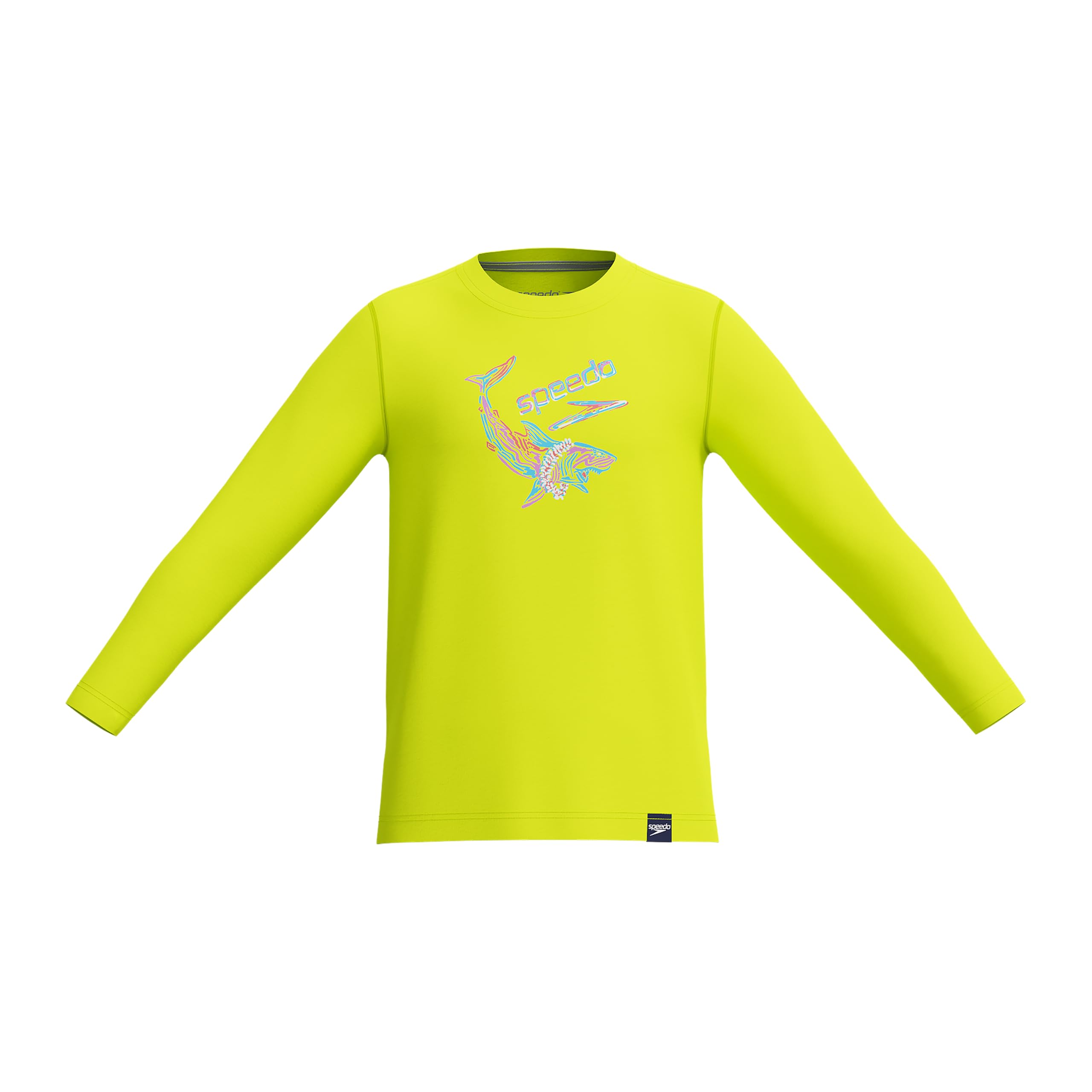 Speedo UV Swim Shirt Long Sleeve Tee Graphic Maglietta Rash Guard Bambini e Ragazzi (Pacco da 1)