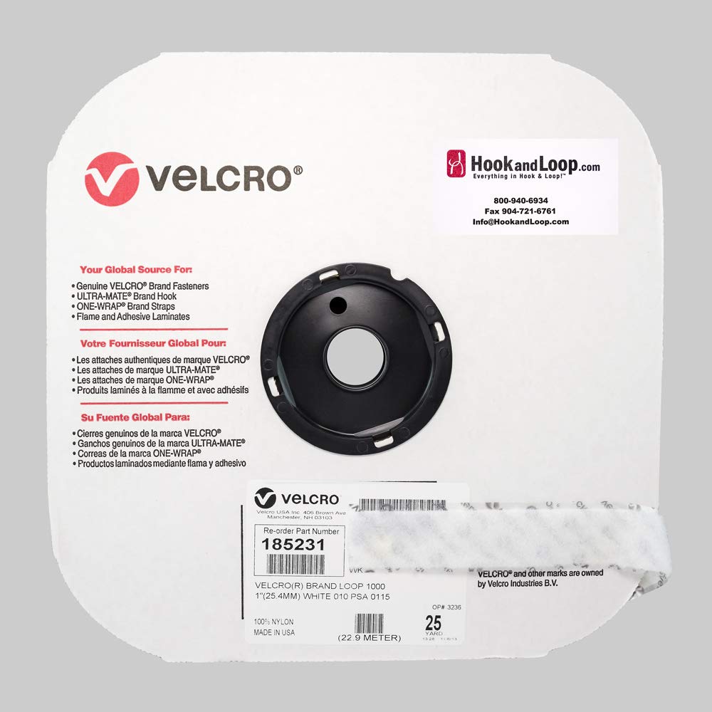 Reclosable Fastener, White, Loop