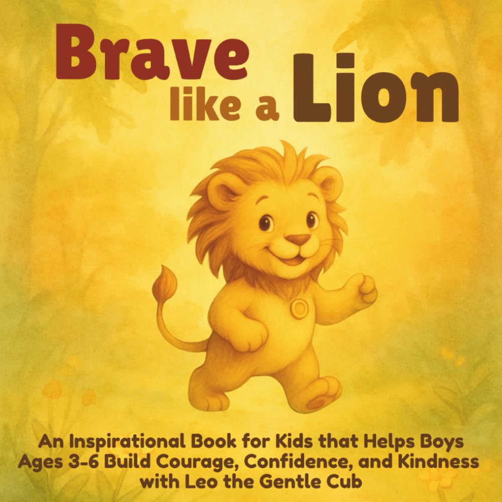 Brave Like a Lion: An Inspirational Book for Kids that Helps Boys Ages 3-6 Build Courage, Confidence, and Kindness with Leo the Gentle Cub