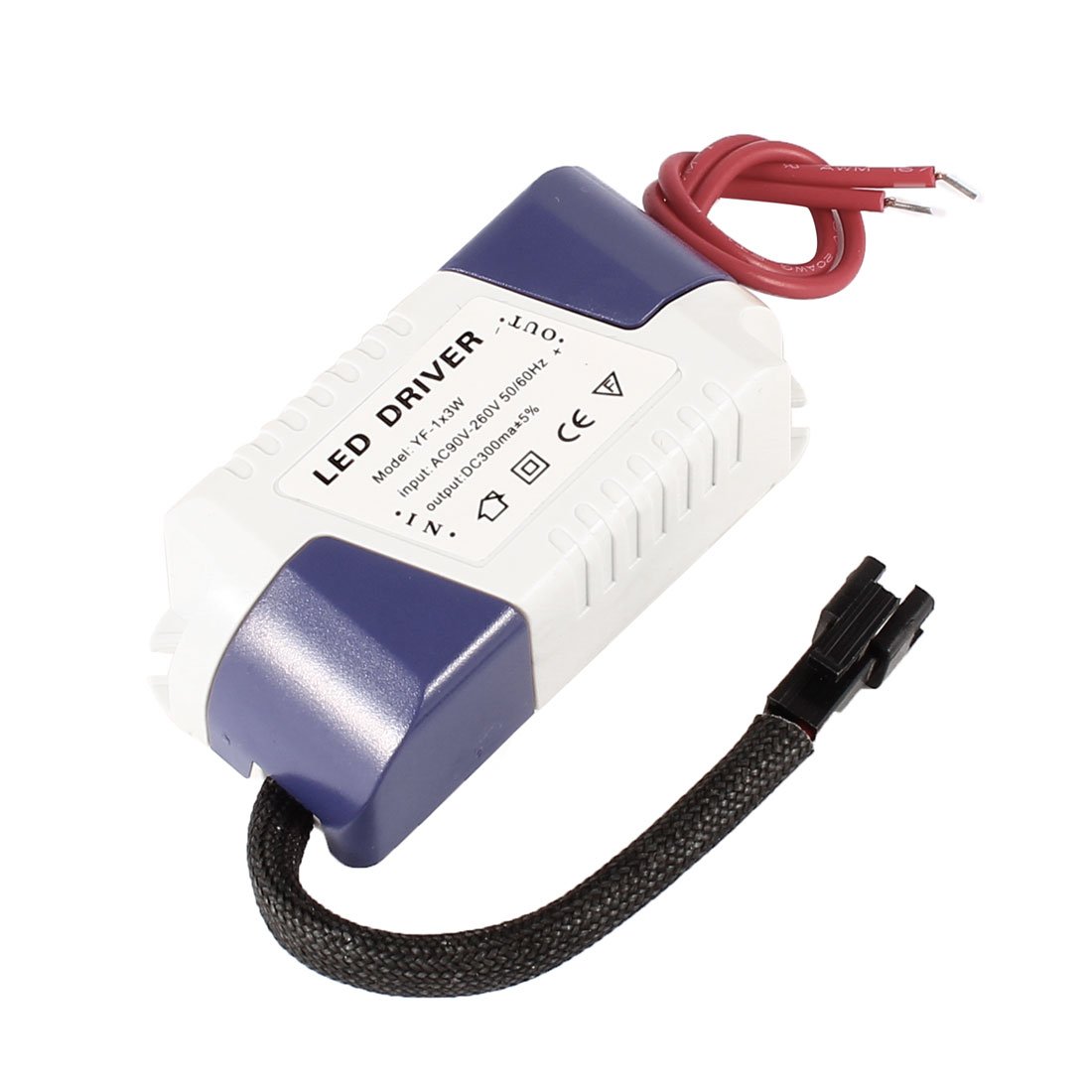 AC 90-260V DC 300mA 1x3W LED Pilote Transformateur Adaptateur Alimentation