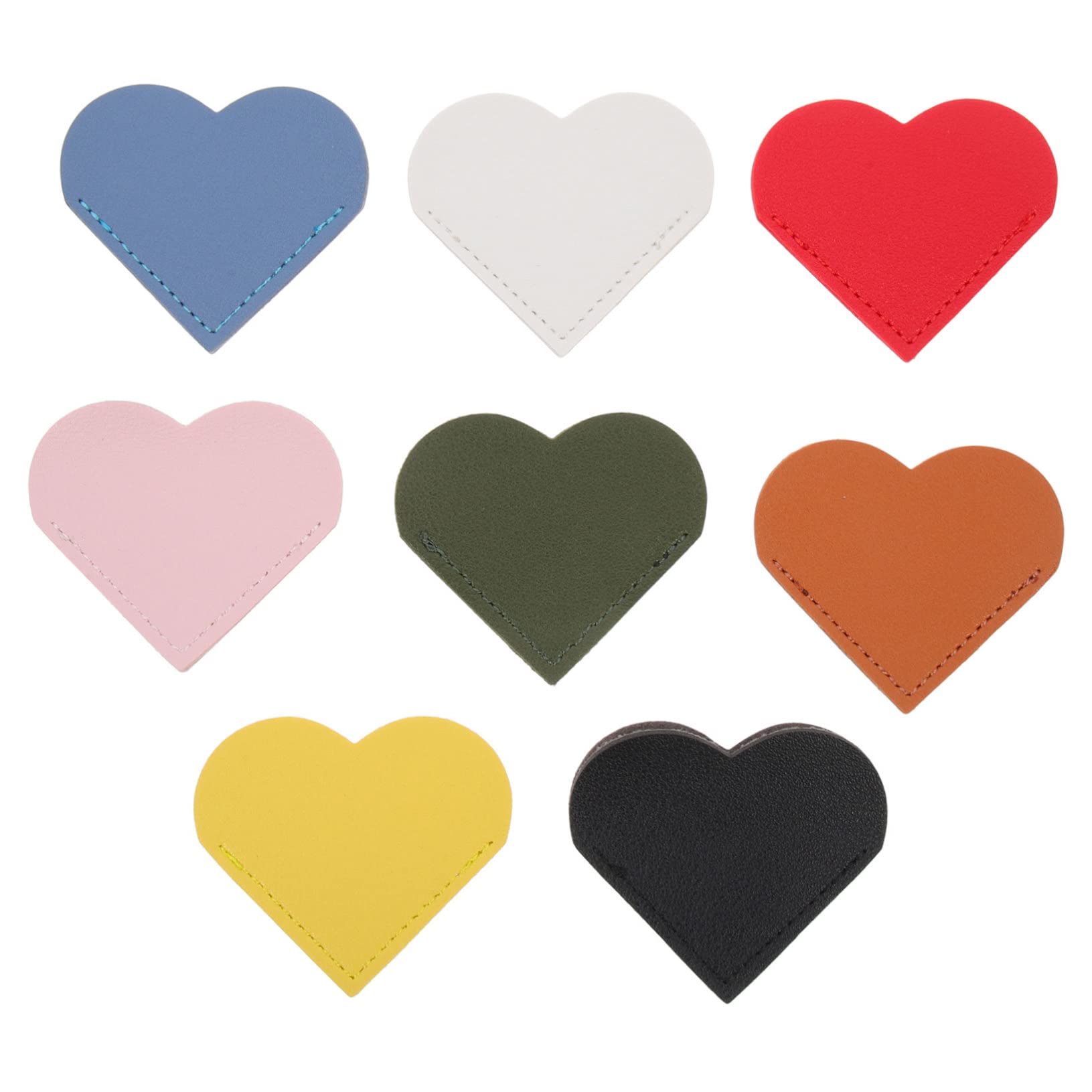 5 Set Di Segnalibri Per Libri Da Donna in Pelle A Forma Di Cuore Delicati Protettori Per Angoli Di Pagina Accessori Per Protettori Per Angoli Di 8 Pezzi*5