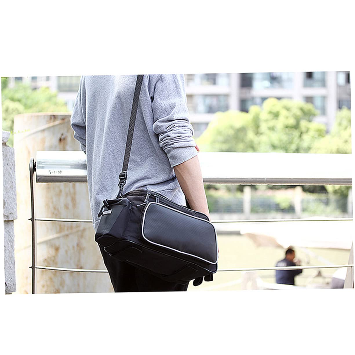 Toddmomy Borsa Per Sedile Posteriore Della Bici Borsa Per Accessori Da Bici Adatta Per Mountain Bike Strisce Riflettenti e Capacità Ampia Per Contenere Tutto Necessario Per Pedalata