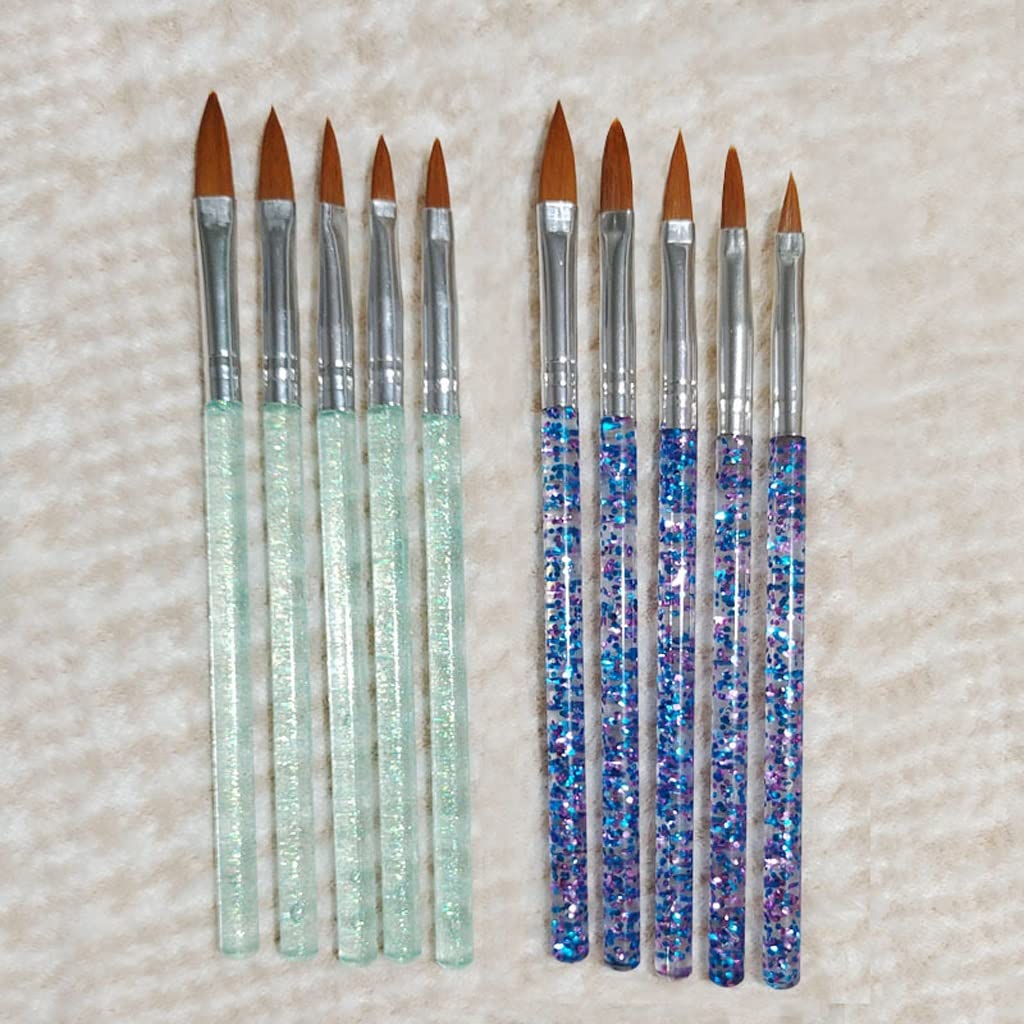 N/A 5 PZ/SET Pennello per Unghie Nuova Incisione Punteggiatura Disegno Pittura Gel Intaglio Penna Acrilico Bellezza Unghie artistiche Manicure WolFums