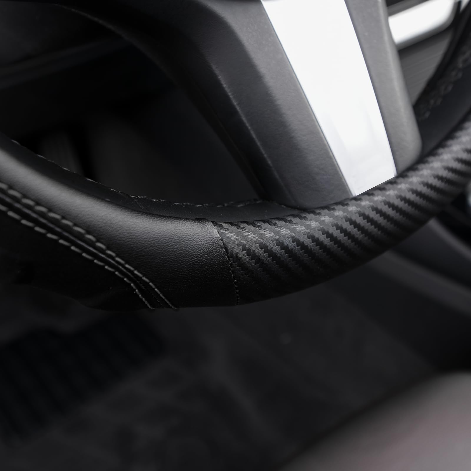 Coofig Coprivolante In Pelle Universale 38cm Copri Volante Brillantato - Foto 2