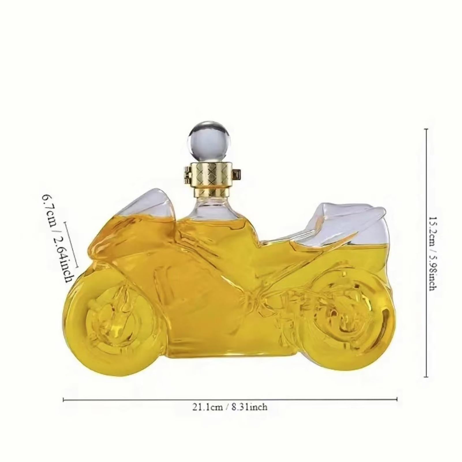 750Ml Decantador Whisky - Arte Estatua, Decantador De Whisky Para Motocicleta De 3D, Elegante Decantadors De Whiskys Para Motocicleta, Botella De Whiskys Vacía De Vidrio, Botella De Vino