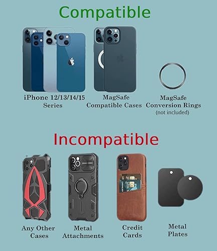 Miniatura 6 de Soporte y soporte magnético para carrito de golf, compatible con MagSafe. Se fija magnéticamente al carrito de golf o cualquier superficie metálica.