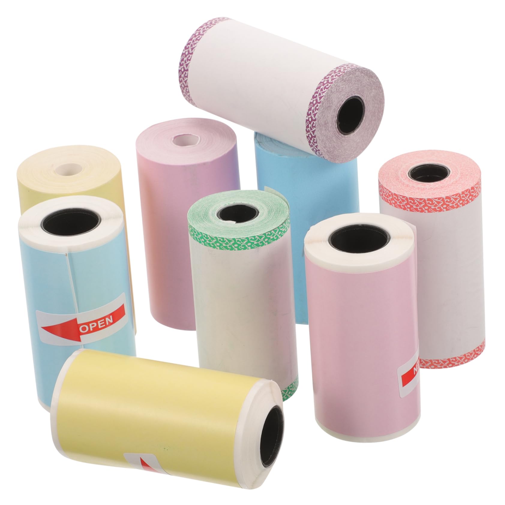 ARTIBETTER 2 Set Etichette Termiche Autoadesive Colorate Per Mini Stampanti Per Etichettatura E Organizzazione Documenti Barattoli E Contenitori Adesione Resistente E Facile 9 * 2