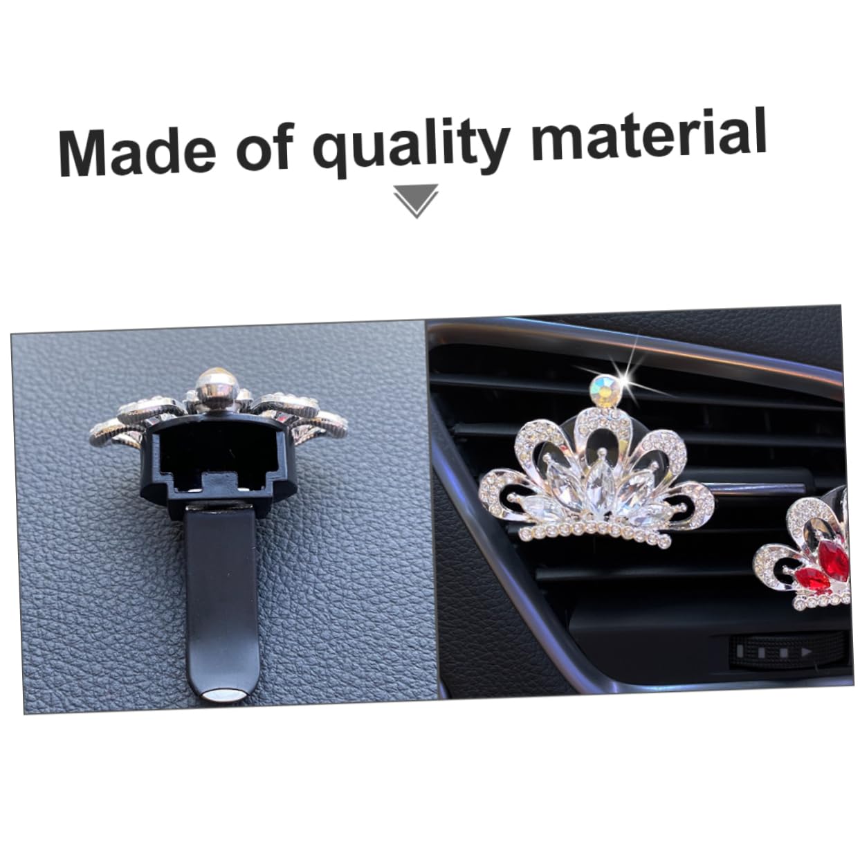 Gatuida 12stücke Rhinestone Krone Auto-duftclip Stilvolles -diffuser Für Auto-innenraum Installieren Elegantes Design Für Reisen Büro Zuhause