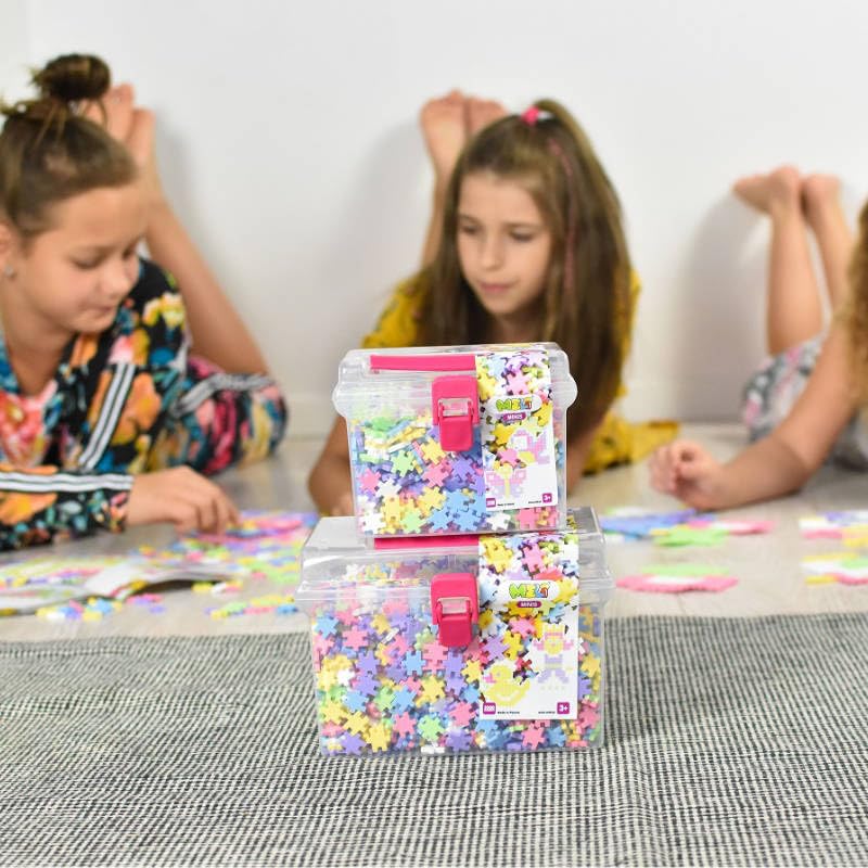 Meli Minis Pastel 2500 Teile Konstruktionsset für Kinder, Bausteine 1,5 cm x 1,5 cm, pädagogisch, fördert Kreativität, Logisches Denken, für Kinder ab 3 Jahren, CE Zertifiziert