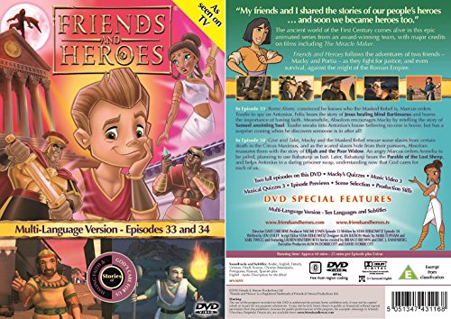 Friends And Heroes Dvd Series 3 Pack Multi-Language - Includes Children's Bible Stories The Last Supper The Ten Commandments And More! #TOP4