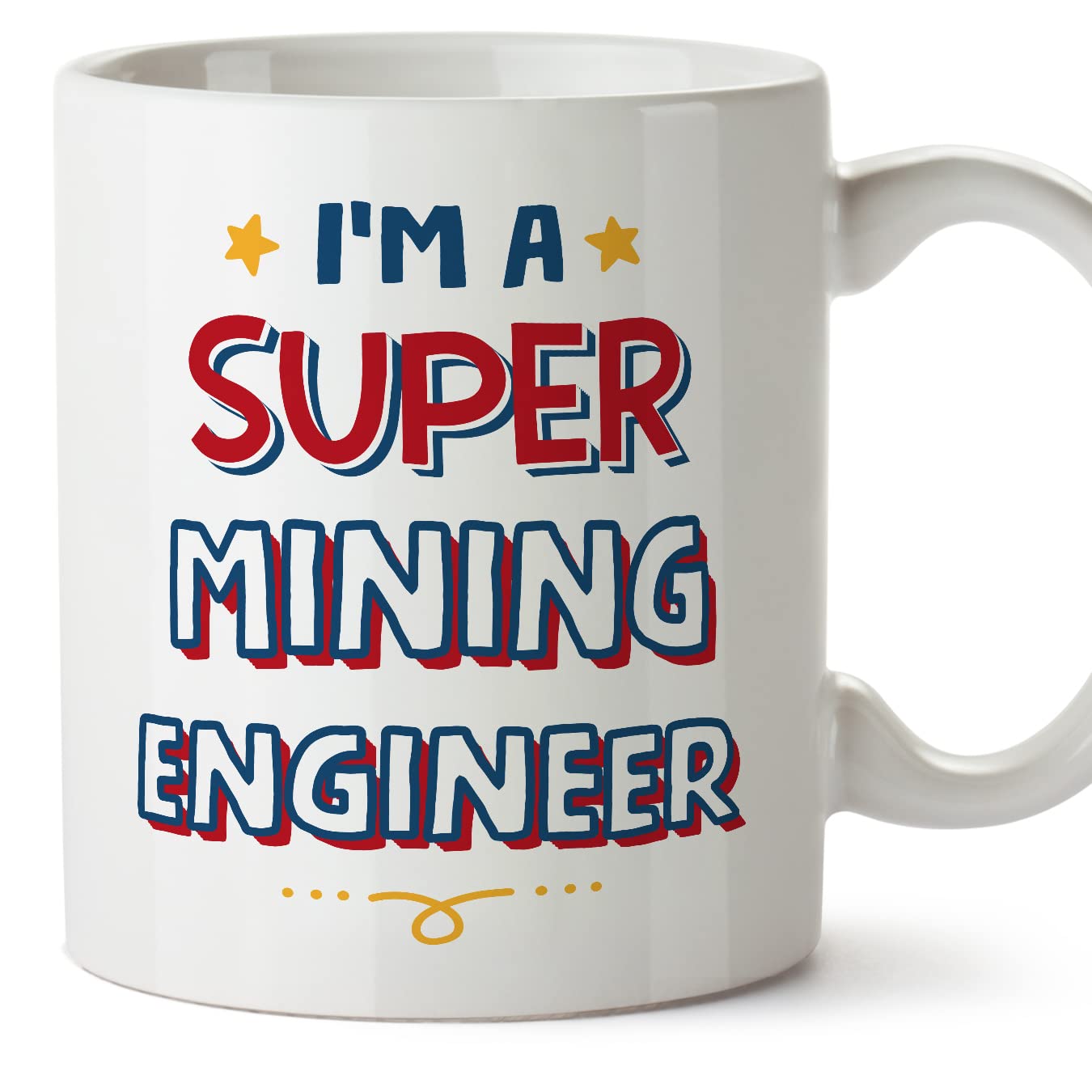 MUGFFINS Mining Engineer Mug - in English - I'm Super - Funny Gift for Colleagues - Ceramic 11oz Mug โ image 1