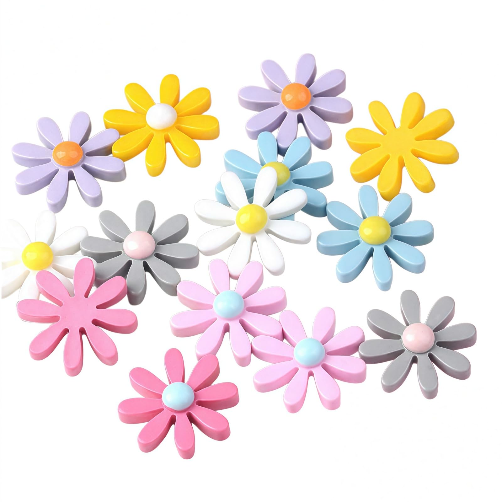 Ulalaza 50pcs Cute Slime Charms Mixed Set Resin Flatback Making Supplies For DIY Craft Making And Ornament Scrapbooking Beads Assorted Candy Fruit Cake Ornament — image 1