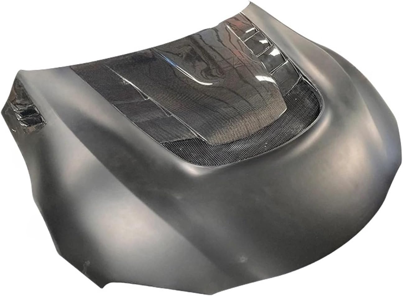 VRS Style Hood Carbon Fiber Compatible For Toyota GR Supra A90 A91 Mk5 Bonnet Hood Car Accessories Carbon Bonnet Engine Cover FRP 2019+(Half Carbon Fiber)