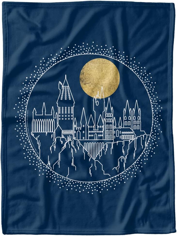 Harry Potter Lightweight Baby Blanket, 30"X40", Hogwarts Full Moon Line Art Unisex for Infants Girls & Boys - Image 4
