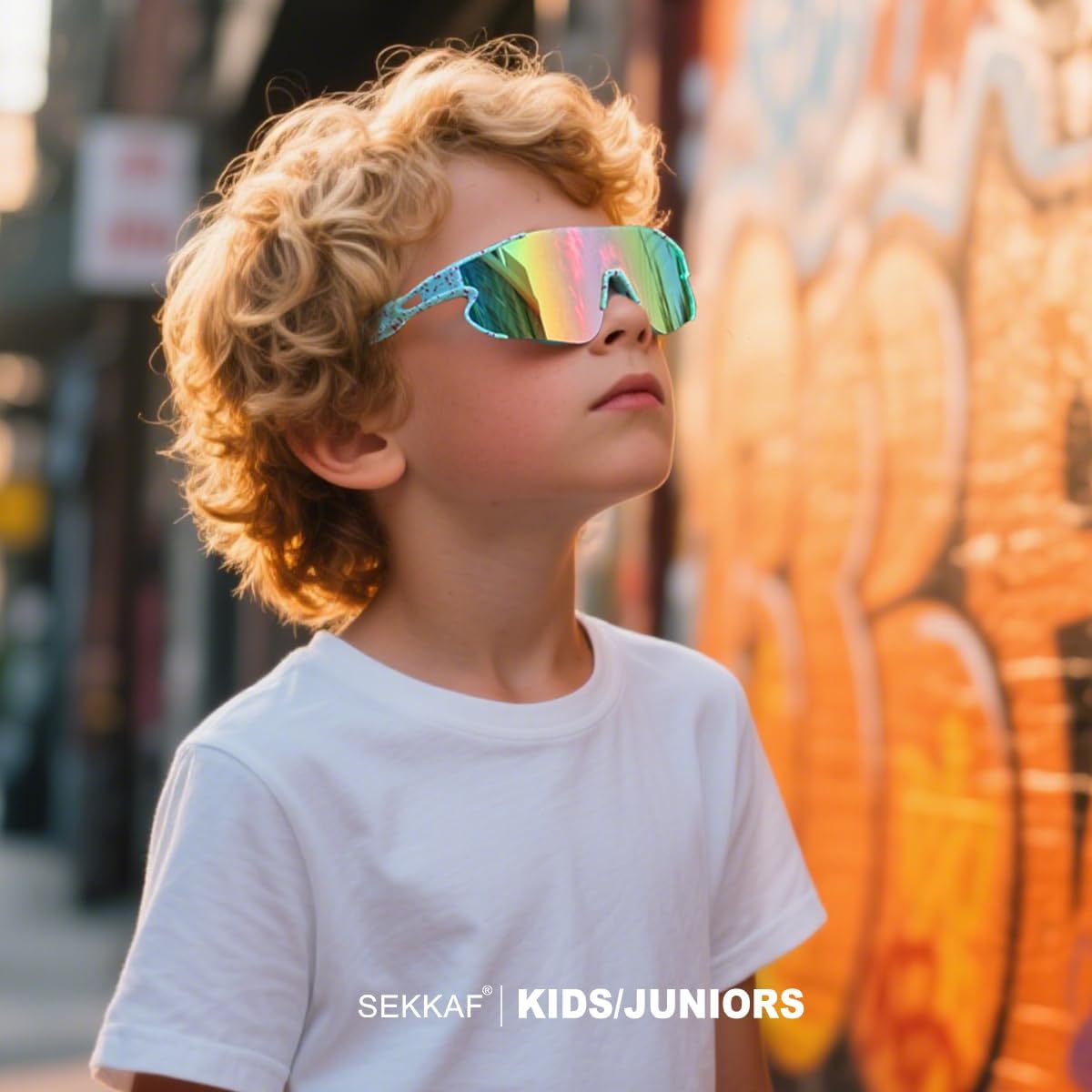 Kids Baseball Sunglasses for Boys Girls Youth Softball Cycling Sports Sunglasses UV400 Protection Age 5-12 - Image 4