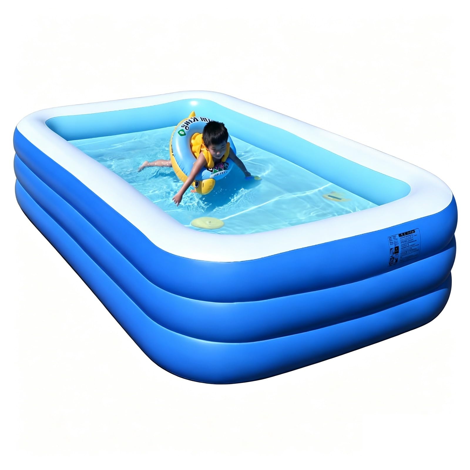 Piscinas Hinchables Piscina Redonda Plegable De 90-160 Cm Piscina Elevada para Jardín Ideal para Familias Y Exteriores(388 * 200 * 60cm)