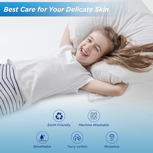 Miniatura 5 de Protector de colchón impermeable 100 % algodón orgánico hipoalergénico, transpirable, bolsillo profundo, sin vinilo