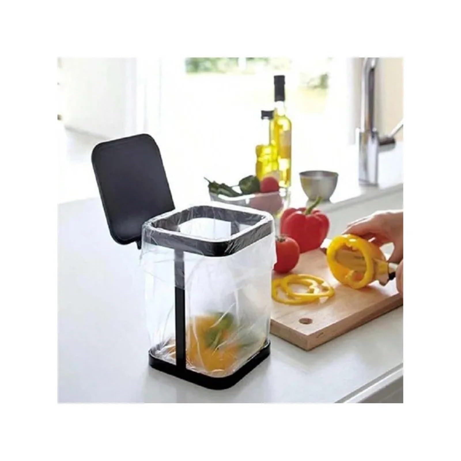 Soporte for Bolsas de Basura for el hogar, Sala Estar, Escritorio, Estante for, 2 uds para Bolsas(White)