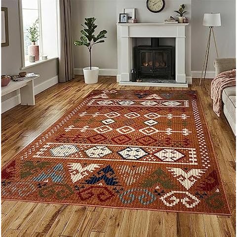 Vibrant Aztec Tribal Multi Colour Area Rugs Cover