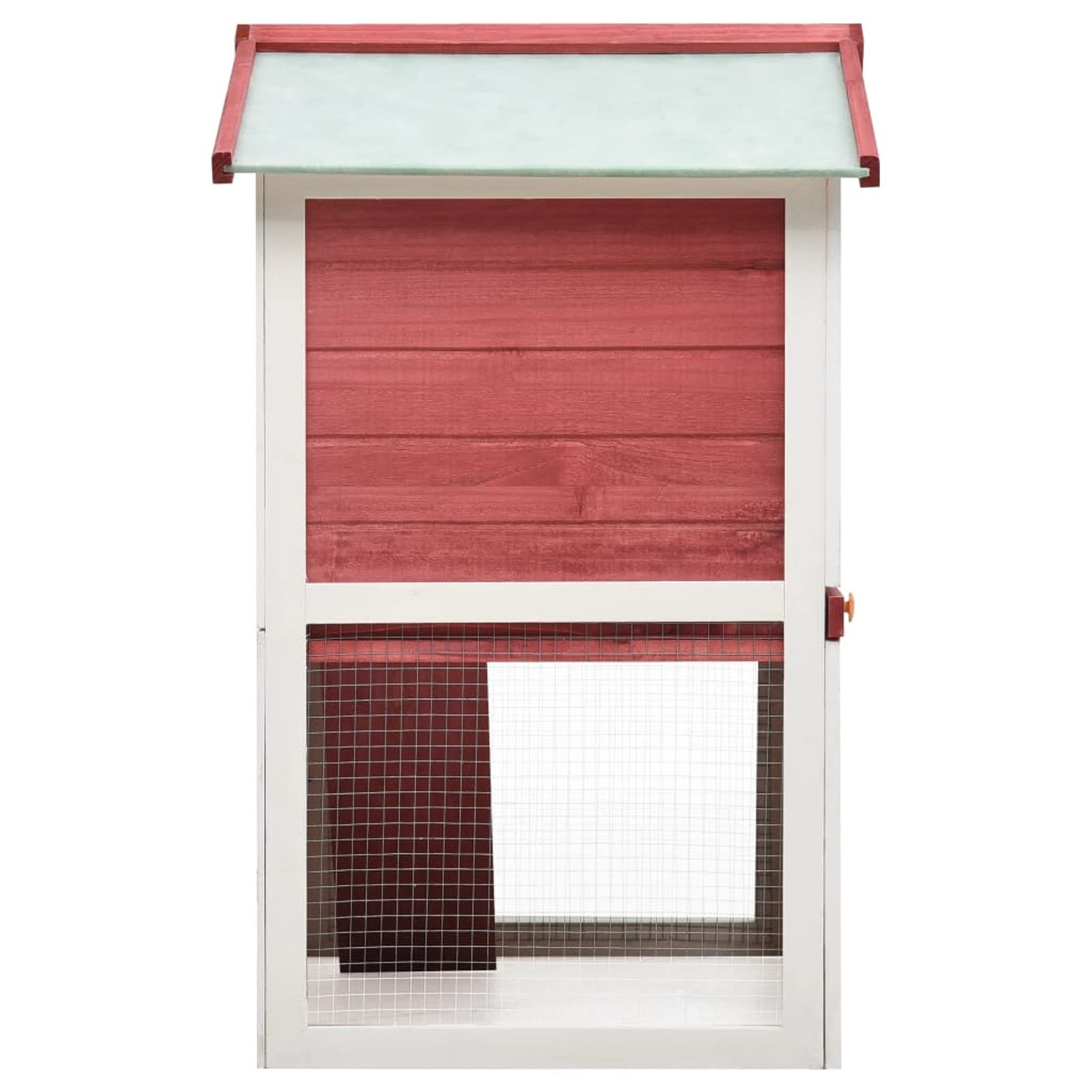 ZEYUAN Jaula conejera con 3 Puerta, Jaula Cobaya, Jaulas para Conejos, Jaula Hamster, Casa Conejo, Casita Conejo, Kid Conejo,s Madera Rojo