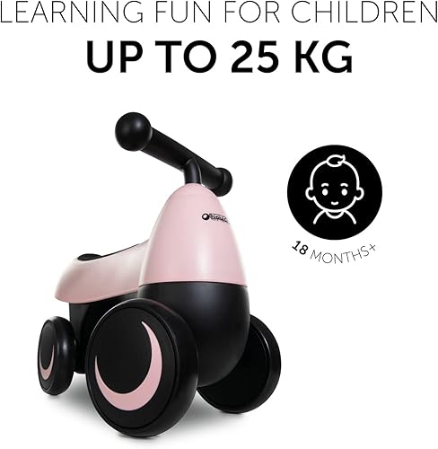 Miniatura 3 de Hauck Baby Slider 1st Ride Four, Bicicleta de equilibrio para niños, 4 ruedas EVA, ergonómica, a prueba de inclinación, bloqueo de manillar,