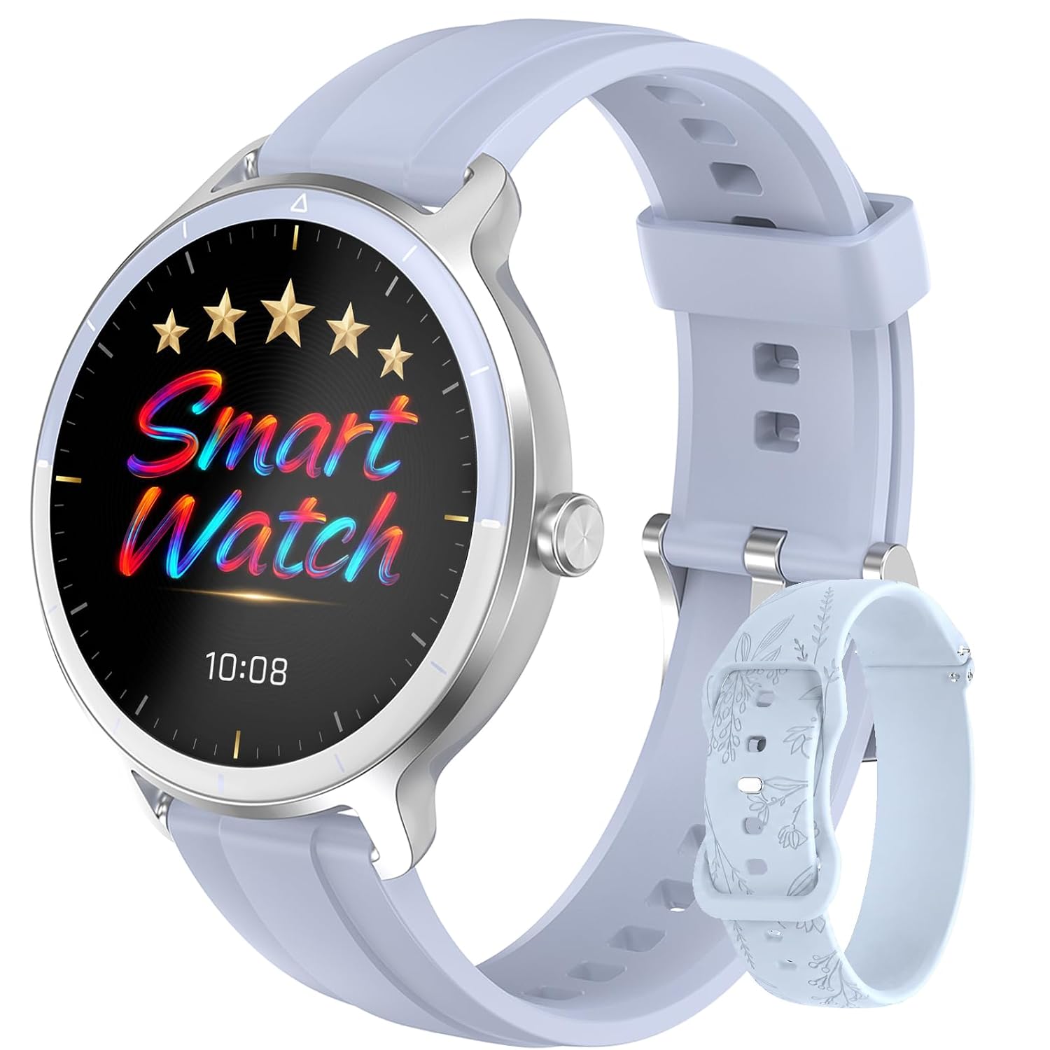 PROTKPETS Smart Watches for Women Men 1.27" HD Fitness Tracker with Heart Rate/Sleep/Step/SpO2 Monitor, IP68 Waterproof Wa...