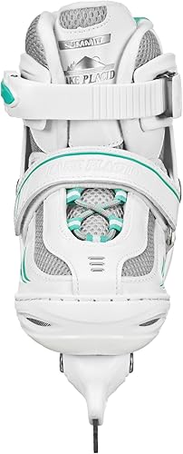 Vista 16 de Lake Placid Summit Adjustable Youth Ice Skates Negro/Blanco/Gris
