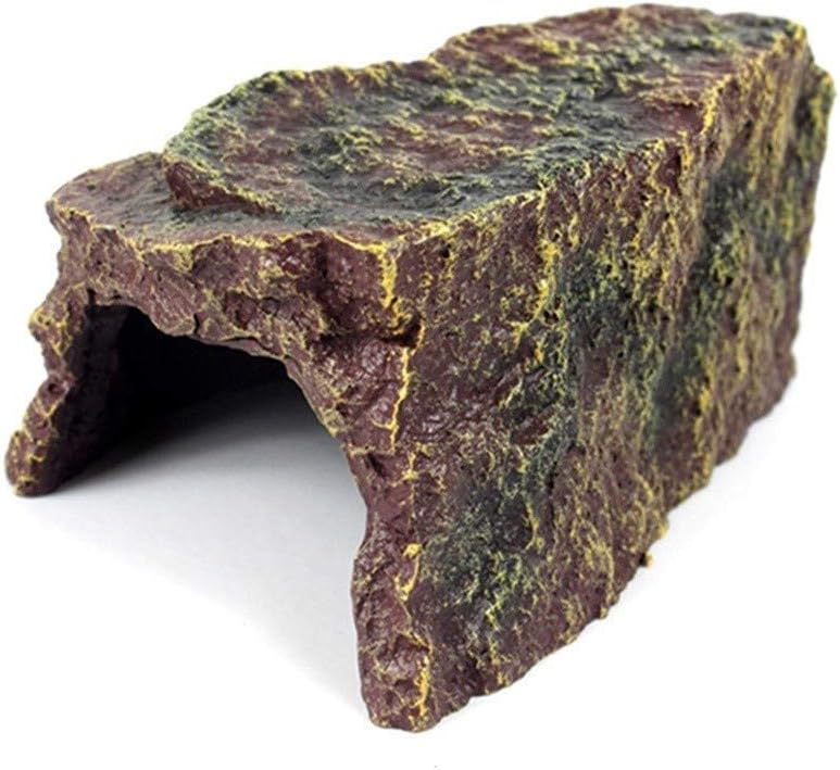 Simulated Cave Hideout, Reptile Cave Box Habitat Corner Decor Lizard Snake Turtle Hideouts Reptile Box Accessories Ornaments