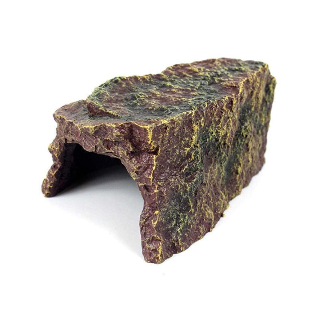 Simulato nascondiglio in Grotta, Scatola per caverna per rettili Decorazione per Angolo Habitat Lucertola Serpente Nascondigli per Tartaruga Scatola per rettili Accessori Ornamenti