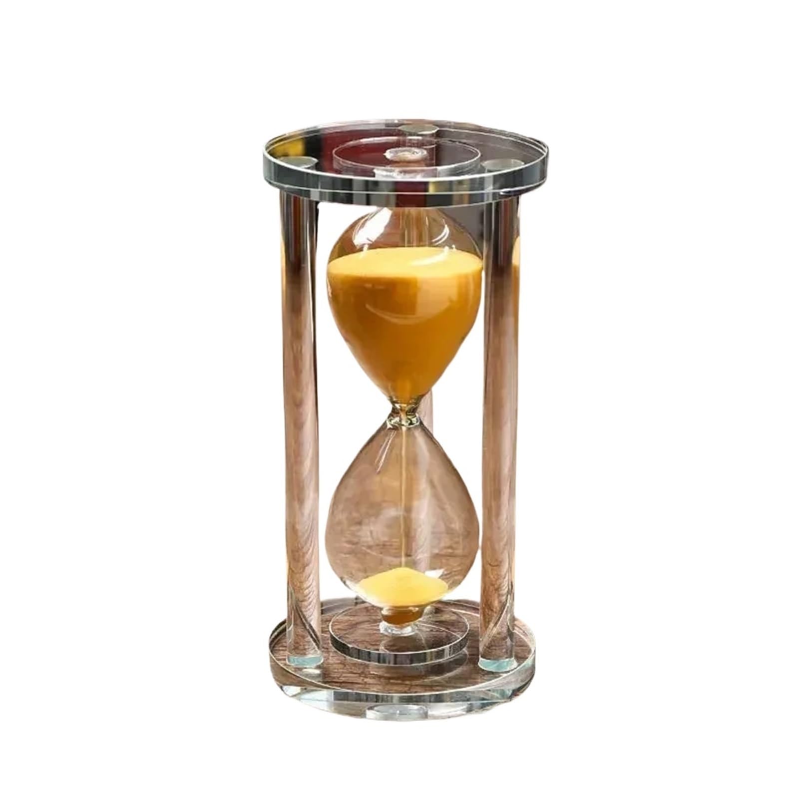 15-60 Minutes Hourglass Sand Timer Kitchen Modern Crystal Sandglass Clock Tea Timers Home Decoration Gift for Kitchen(Orange,60mins)