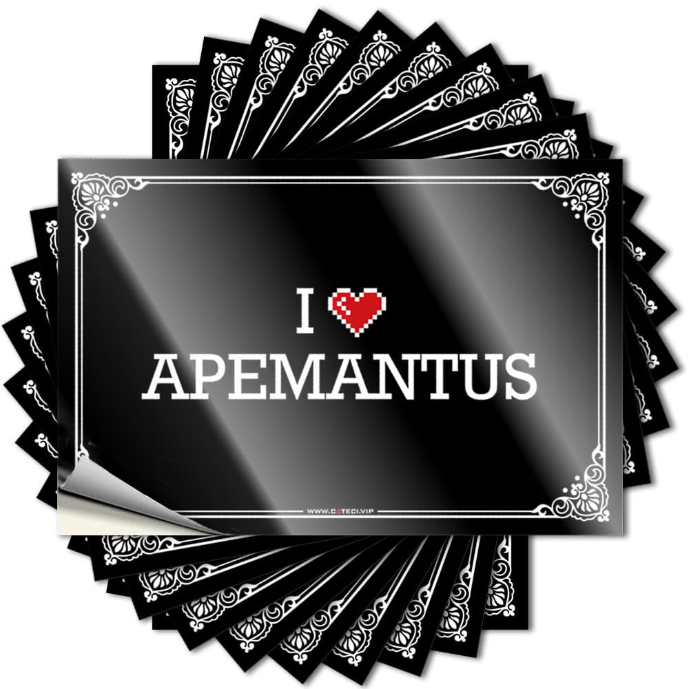 Tattoos - Tiny Bumper I Love Apemantus for Coffee Bedroom Decorations(8X12CM)