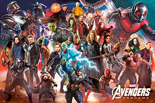 Grupo Erik - Poster Marvel Avengers Endgame Personnages - Deco Maison, Decoration Murale, Affiche Décorative
