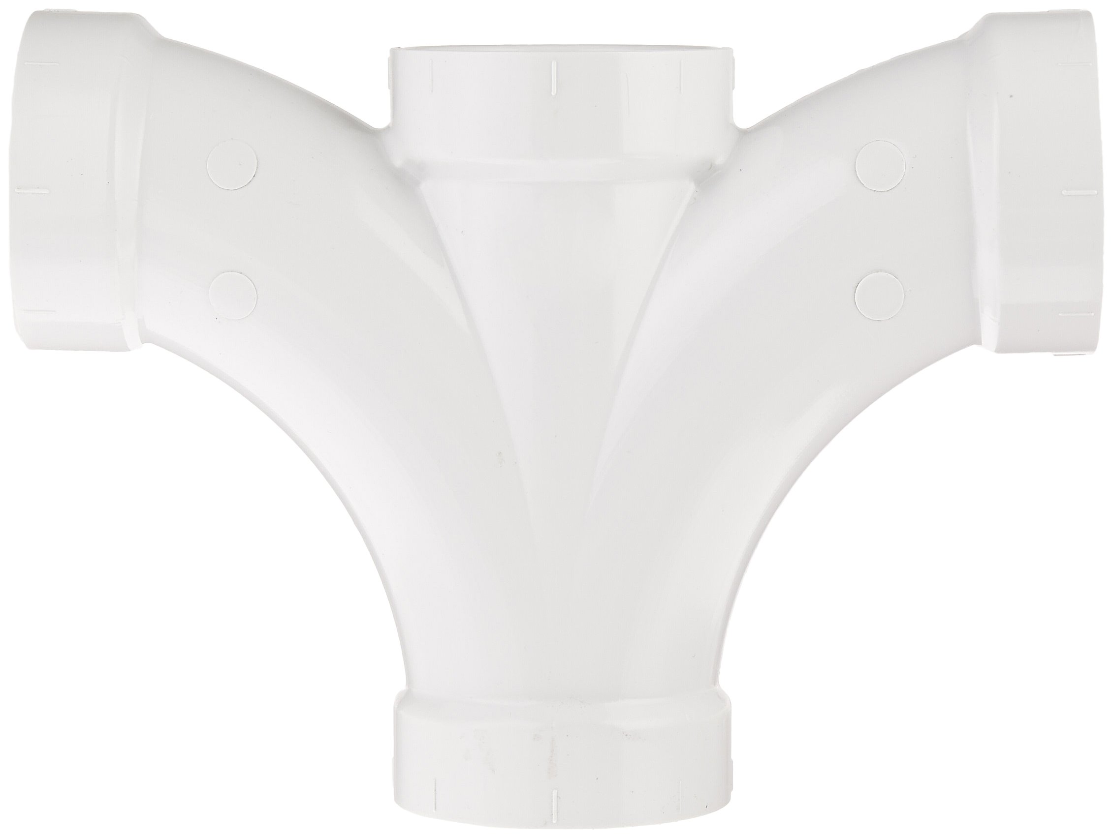 Spears P500 Series PVC DWV accesorio de tubería, doble accesorio Wye, 2" x 2" x 2" x 2" x 2"